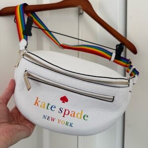 Kate Spade Pride Belt Bag in White Dove